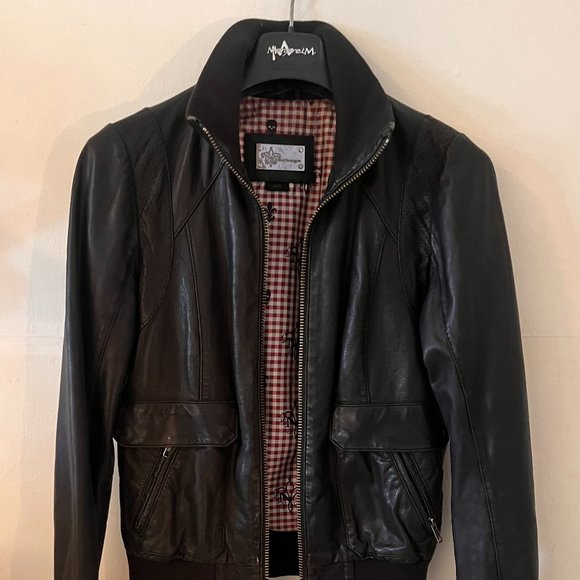 Mackage 100% Leather Bomber Jacket - Picture 2 of 6